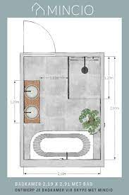 pin op badkamer plattegrond indeling en ontwerp