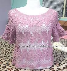 Aprende a tejer blusa a crochet paso a paso con punto salomón. Patrones De Blusa De Encaje Para Tejer Con Crochet