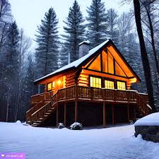 Warm Cabin in Winter
