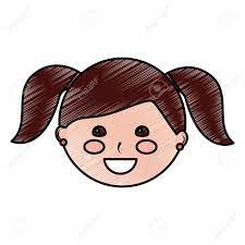 This chibi draw so cute girl's name is shimmer, aka. Young Cute Girl Face Happy Character Vector Illustration Black Royalty Free Cliparts Vectors And Stock Illustration Image 94478102