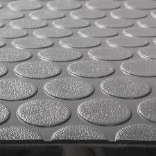 Polylast and werm flooring systems are made from a chemical bonding agent that is mixed with recycled rubber tire bits. Amazon Com Recpro Trailer Coin Flooring Gray 8 6 Wide Nickel Pattern Rv Flooring Gym Flooring Garage Flooring 30ft Tools Home Improvement