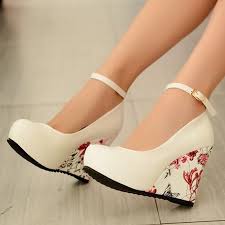 Black And White Wedges Heels Women Wedge Shoes Floral Print Wedges Womens Shoes Wedges Heels Women Shoes