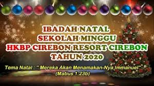 Tema dan sub tema natal biasanya mempengaruhi akan tema khotbah natal yang akan disampaikan kepada jemaat. Ibadah Natal Sekolah Minggu Hkbp Cirebon Tahun 2020 Minggu 20 Desember 2020 Youtube