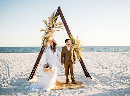 Triangle Beach Wedding Arch In 2020 Beach Wedding Arbors Florida Beach Wedding Beach Wedding Arch