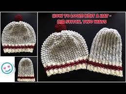 How To Loom Knit A Hat Rib Stitch 2 Ways Very Easy Youtube Loom Knitting Patterns Hat Loom Knitting Patterns Loom Knitting Tutorial