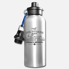 Pferde Haben Ein Grosses Herz Schwarz Manner Premium T Shirt Spreadshirt Wasserflasche Flaschen Trinkflasche