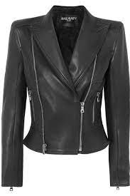 Black Leather Biker Jacket Balmain Leather Jackets Women Balmain Leather Jacket Lambskin Leather Blazer
