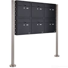 6er 2x3 Gebr Albert Standbriefkasten 6fach Briefkastenanlage Premium Big Aus Edelstahl Pulverlackiert In Standbriefkasten Briefkastenanlage Schliessfacher