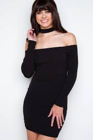 Cassie Off The Shoulder Choker Dress In 2020 Choker Dress Dresses Off The Shoulder