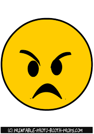 Angry Face Emoji Photo Booth Prop Emoji Printables Emoji Photo Booth Photo Booth Props Free Printables