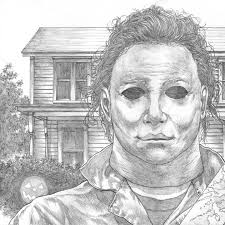 micheal myers happy halloween original artwork by Arttham coloring by  sebastian