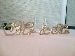 Vintage Mr Mrs Wooden Freestanding Letters Top Table Etsy Wedding Signs Sweetheart Table Sign Rustic Wedding Signs
