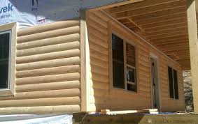 Many of our log siding customers install purchased the quarter log cabin siding to past existing damaged siding, company did a fantastic job! Log Siding D Log Chink Joint Hand Hewned Kiln Dried