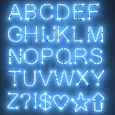 Searched 3d Models For Neon Tube Alphabet Typography Alphabet Neon Lettering Alphabet