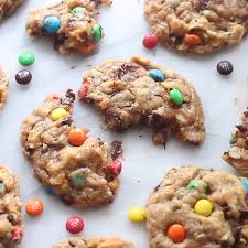 These Monster Cookies Are Gooey Chocolatey And Insanely Good Chock Full Of Mini M M S Oatmeal And Ch In 2020 Monster Cookies Recipe Monster Cookies Oatmeal Dessert