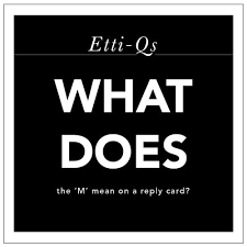 One And Only Paper What Does The M Mean On A Reply Card Wedding Reply Cards Reply Cards Custom Wedding Invitations