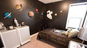 Some of these designs use clever pegboards and hanging shelves to keep things neat. 50 Space Themed Bedroom Ideas For Kids And Adults