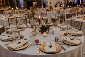 Round Tables With Gold Charger Plates Round Table Decor Wedding Gold Charger Plates Wedding Fall Wedding Table Settings