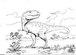 T rex dinosaur coloring page. Jurassic World Tyrannosaurus Rex T Rex Coloring Page Novocom Top