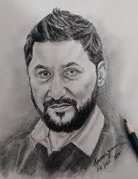 Hi everybody. Here is my new sketch. #Hrithik_Roshan