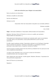 Exemple de lettre de motivation pour une licence d'économie Conseils Et Modele De Lettre Pour Entrer Dans Une Association