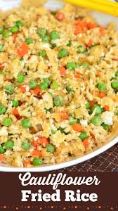 Cauliflower Fried Rice Is A Delicious Low Carb Recipe Made With The Classic Fried Rice Ingredients L Cauliflower Fried Rice Fried Cauliflower Bacon Cauliflower
