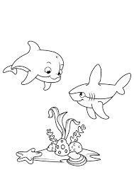 There are tons of great resources for free printable color pages online. Coloring Page Dolphin And Shark Free Printable Coloring Pages Img 31101