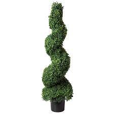 Pure Garden 50 In Artificial Boxwood Spiral Topiary Tree Hw1500005 The Home Depot In 2021 Topiary Plants Artificial Boxwood Artificial Topiary