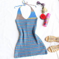Buy the best and latest backless halter knitted beach dress on banggood.com offer the quality 1 729 руб. Brand Fashion Striped Knit Dress Women Harajuku Girls Striped Skinny Mini Dress Sexy Laides Backless Halter Summer Beach Dresses Dresses Aliexpress