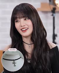 [SNSD Taeyeon, I-DLE Shuhua, Minnie Necklace] Gothic Silver Cross Choker  Necklace