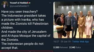 Jokowi Foto Bareng Ivanka Trump Rakyat Palestina Sebut Sebagai Pengkhianatan Eramuslim