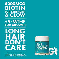 Provides the zinc essential for hair growth and the proper functioning of your. Genesis Today Hair Growth Volume High Potency 5 000 Mcg Biotin Folate Healthy Hair Vitamin 60 Capsules Pricepulse