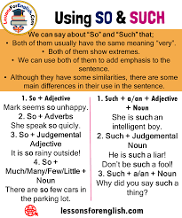 Using So And Such Definition And Examples We Can Say About So And Such That Both Of Th In 2020 Learn English Words English Grammar Notes Learn English Vocabulary