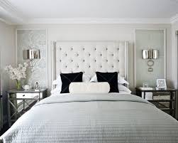 Decorating Bedroom Gray White Silver Mirrored Nightstands Home Bedroom Design Contemporary Bedroom