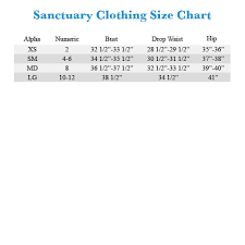 71 You Will Love Sanctuary Pants Size Chart