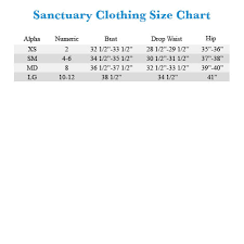 71 you will love sanctuary pants size chart