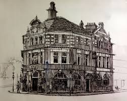 Kds Photo Royal Birmingham Society Of Artists Uk Ballpoint Pen Drawing By Wayne Attwood The Junction Pub Harb Ballpoint Pen Drawing Pen Drawing Drawings
