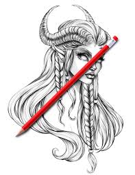 We have collected 39+ female elf coloring page images of various designs for you to color. Elf Girl With Fantastic Horns Grey Scale Coloring Page Fantasy Etsy In 2021 Elf Drawings Geisha Drawing Dark Art Drawings