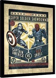 Captain america vs red skull. Marvel Comics Captain America Vs Red Skull Gerahmte Poster Bilder Kaufen Bei Europosters