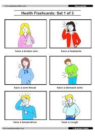 This quiz game can be used to review illness and injury vocabulary. Flashcards Efl Esl Search Worksheet Results