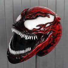 Carnage Symbiote Motorcycle Helmet Dot Ece Certified Free Etsy Carnage Symbiote Carnage Symbiote