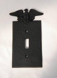 Order yours today and liven up your decor. Federal Eagle Black Cast Metal Light Switch Plates Covers New Old Stock Vintage