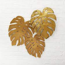 Monroe Monstera Leaves Wall Decor Cb2 Tropical Decor Leaf Decor Tropical Home Decor