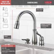 When custer tried to yank his hand away cara 9978 ar dst delta leland single handle pull down bar prep faucet delta 978 sd dst series. Single Handle Pull Down Kitchen Faucet With Soap Dispenser 978 Sssd Dst Delta Faucet