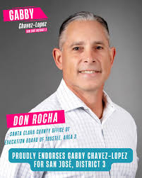 Endorsement Alert 📢 Don Rocha, Trustee for the Santa Clara County Office  of Education representing Area 3, is endorsing Gabby! Gabby knows how vital  education is to our community and is ready