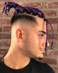 Next, grab your braiding extensions and comb through it to remove any tangles before you begin braiding it with your section of hair. 100 Box Braids For Men Designed To Impress Man Haircuts