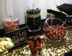 Black And Gold Bar Engagement Party Candy Bar Black Gold And Red Theme Candy Bar Party Sweets Bar Engagement Party