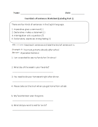 Englishlinx Com Sentences Worksheets Types Of Sentences Types Of Sentences Worksheet Kinds Of Sentences