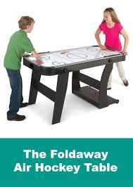 Available Only From Hammacher Schlemmer This Is The Air Hockey Table That Folds For Unobtrusive Storage The Table Has Two In 2020 Air Hockey Table Air Hockey Hockey