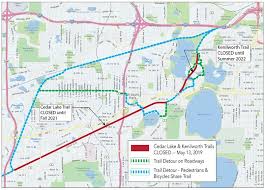 Cedar Lake Trail And Kenilworth Trail Close On Monday May